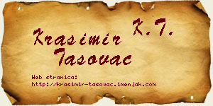 Krasimir Tasovac vizit kartica